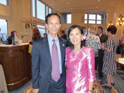 Mary Truong, right, with her husband Nam Pham.